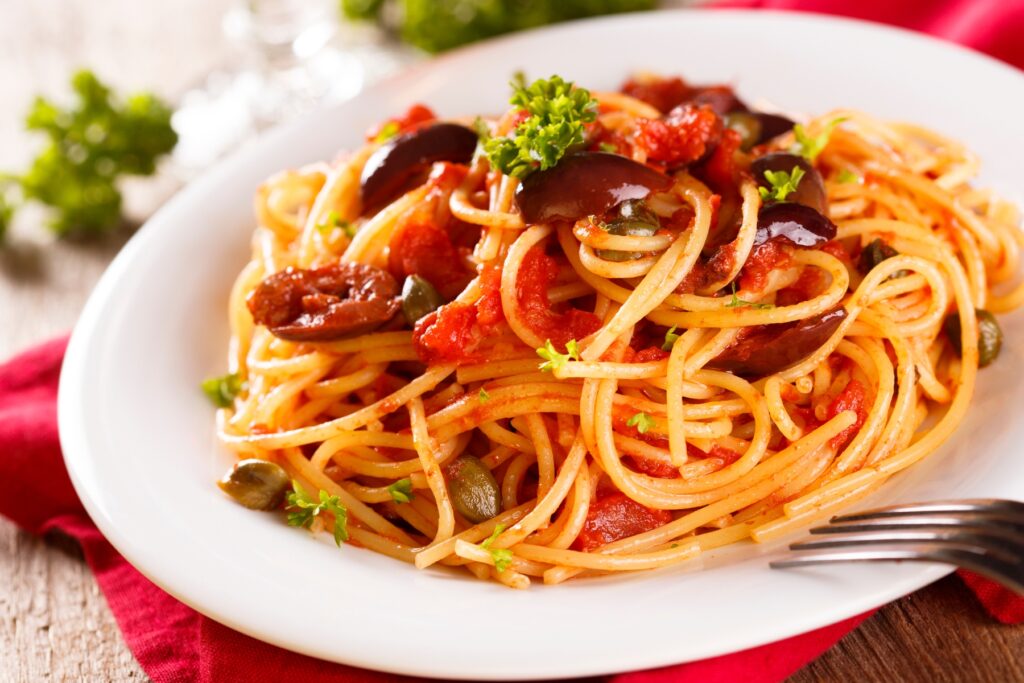 Spaghetti Puttanesca - Catering - Menu Item - Caterie - Erie Catering